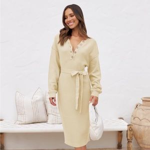 Merokeety NWT Sweater Dress with Belt